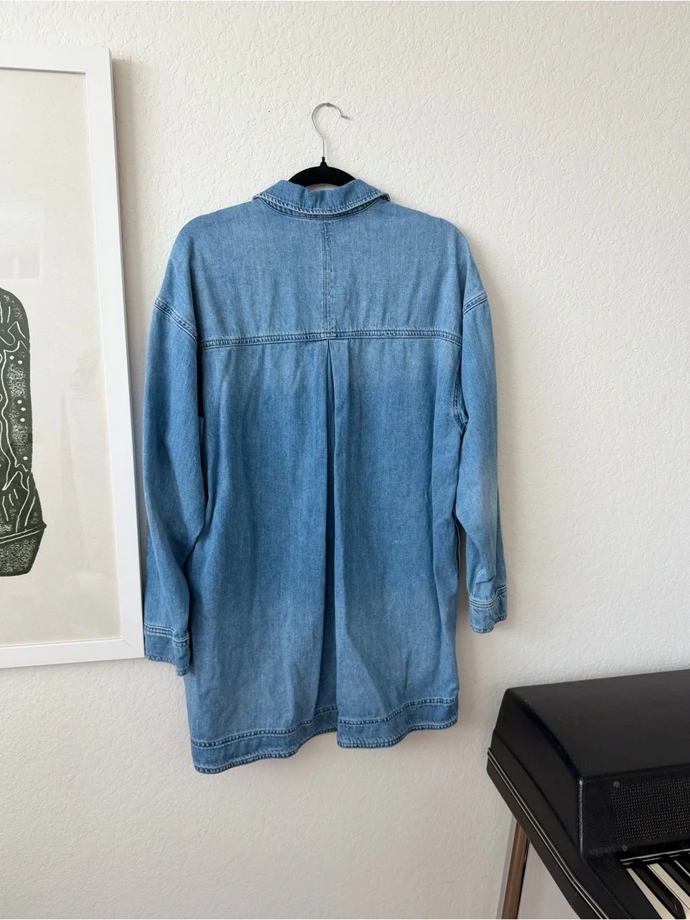 Free People Light Blue Denim Tunic Dress 100% cotton